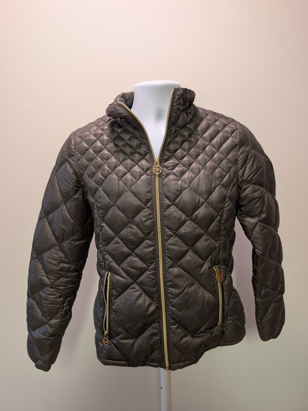 Michael Kors Packable Down Puffer Jacket - Lightweight Quilted Coat Size S